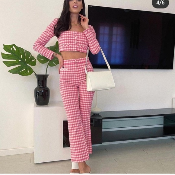 NWT ZARA Gingham Crop Top XL Blogger’s Favorite - Picture 5 of 9